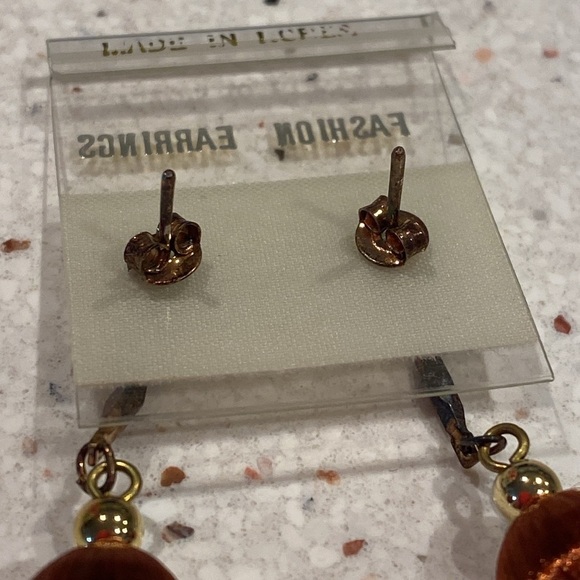 Vintage Spun Silk Bead Endless Necklace & Earrings - Picture 8 of 10